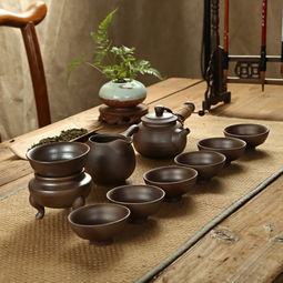 粗陶柴燒茶具套裝 仿古茶道禮盒，廠家直銷品質保證