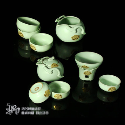 供應(yīng)鵬豐陶瓷茶具 汝窯茶具高級套裝，盡顯德化工藝之美
